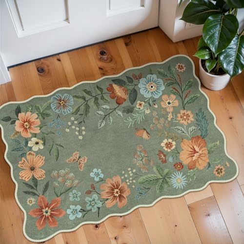 2’X3′ Floral Kitchen Rug: Stylish, Soft, Non-Slip Accent for Any Room