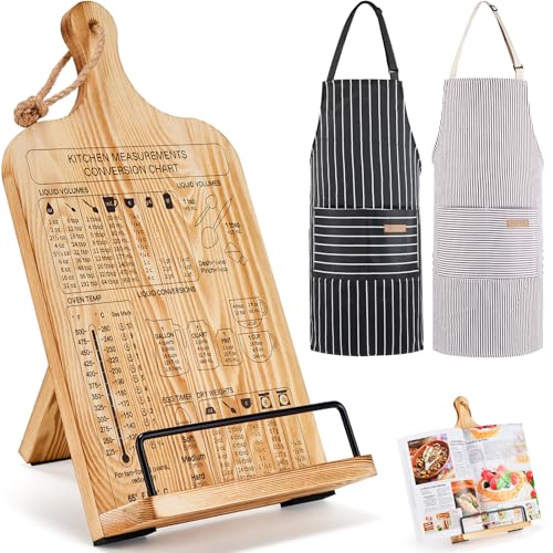 Amazing Kitchen Tracy Ca: Top Wooden Cookbook Stand & Apron Set Review