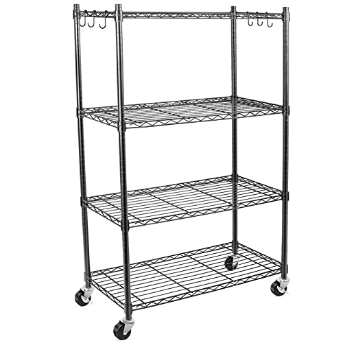 Bathroom And Kitchen Wire Shelf Rack With Casters for Ultimate Storage Flexibility