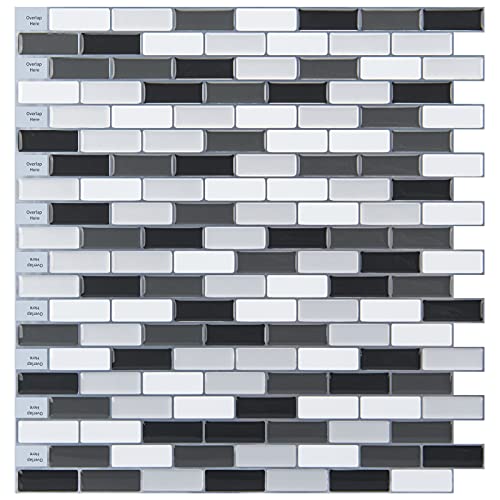 Black And White Kitchen Tiles: Stylish Peel and Stick Backsplash Ideas