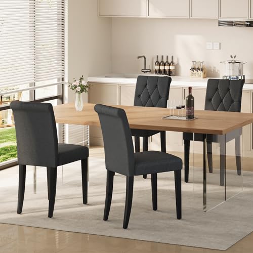 Black Kitchen Chairs Set of 4