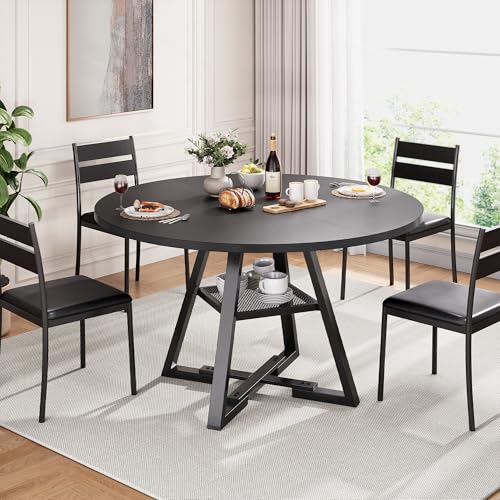 Black Round Kitchen Table Ideas for Stylish and Space-Saving Dining