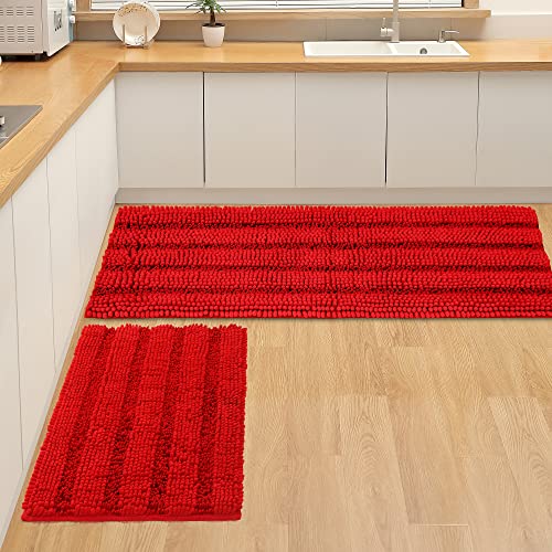 Bright Red Kitchen Rugs: Stylish, Non-Slip Mats for Cozy Cooking Spaces