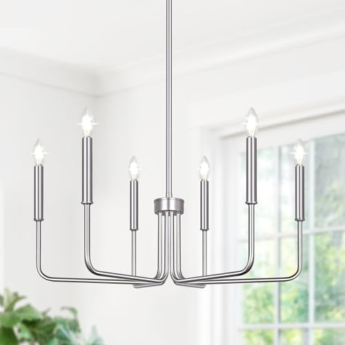 Brushed Nickel Kitchen Chandelier: Stylish Farmhouse Lighting for Every Space