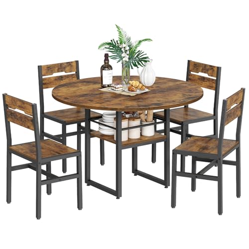 Circle Kitchen Table Set: Stylish, Space-Saving Dining Solutions for Four