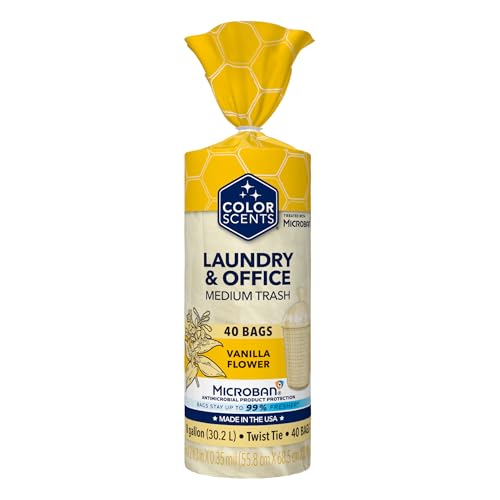 Color Scents Microban Kitchen Medium Trash Bags 8 Gallon
