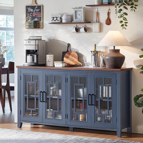 Dark Blue Cabinets Kitchen