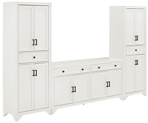 Distressed White Cabinets in Kitchen: Stylish Farmhouse Storage Solutions