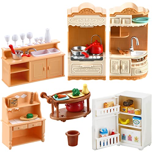Dollhouse And Kitchen Set
