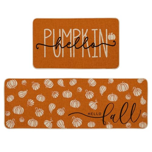 Fall Decorations for Kitchen: Cozy Pumpkin Mats, Towels & Autumn Accents