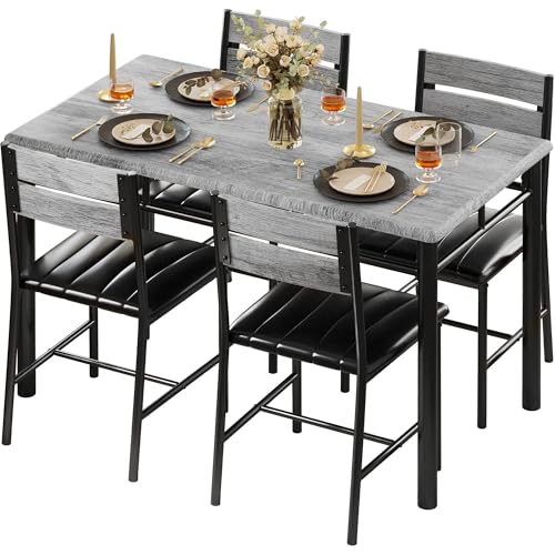 Gray Kitchen Table Set: Stylish and Space-Saving Dining Solutions