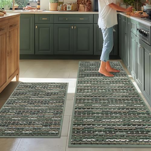 Green Kitchen Rugs Washable