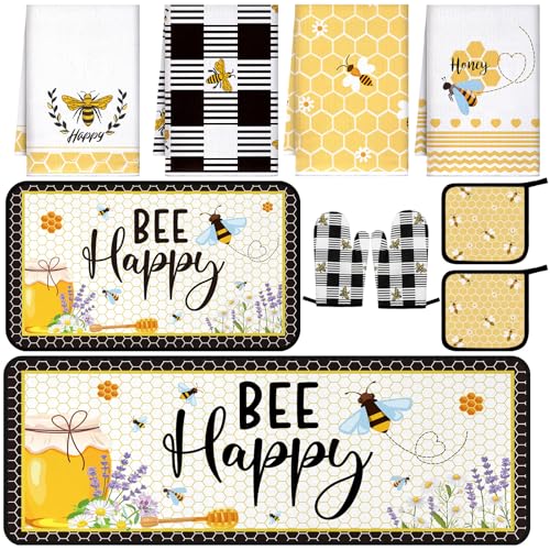 Honey Bee Kitchen Decor: Charming Farmhouse Sets for Cozy Cooking Spaces