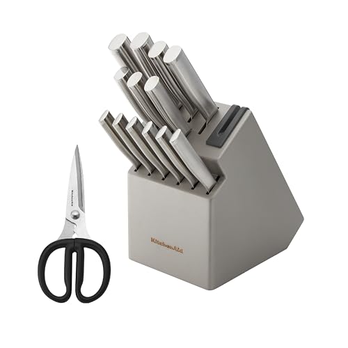 Kitchen Aid Knife Set: Premium Sharp Knives with Built-In Sharpener