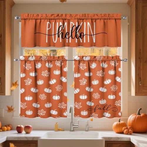 Kitchen Curtains for Fall