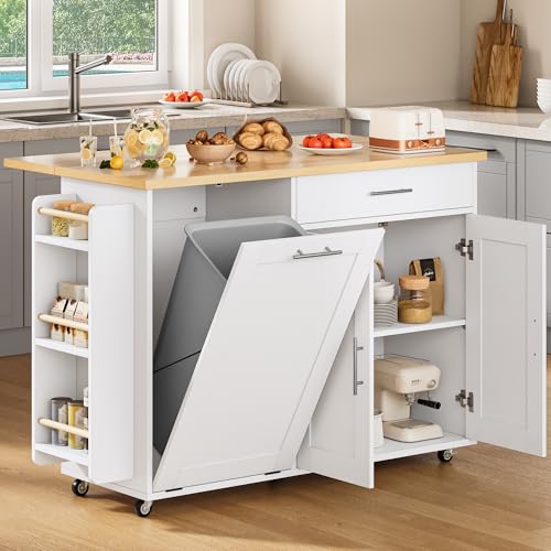 Kitchen Island With Trash