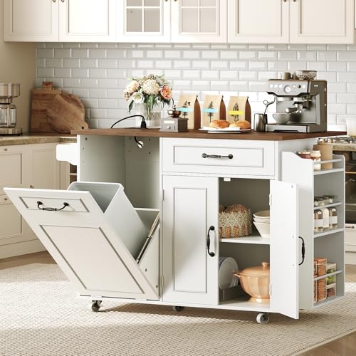 Kitchen Island With Waste Bin: Stylish Storage and Convenient Trash Solutions
