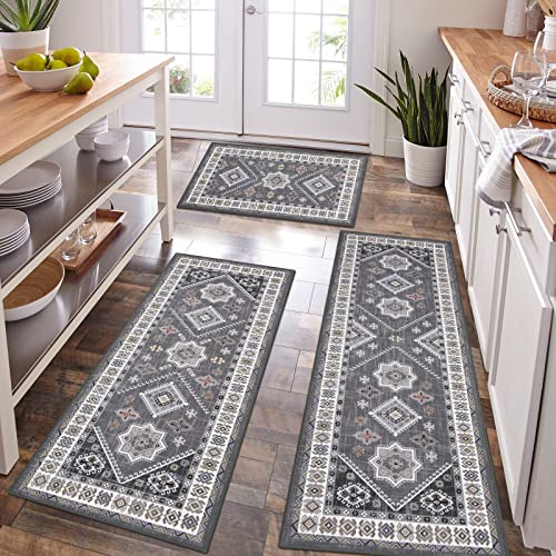 Kitchen Rugs 3 Piece Set: Stylish, Non-Slip, and Washable Floor Mats