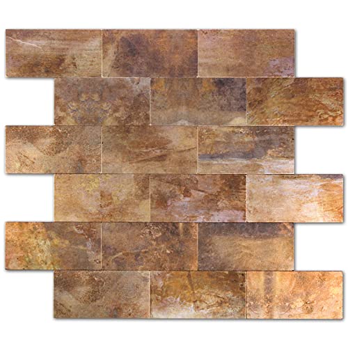 Kitchen With Copper Backsplash
