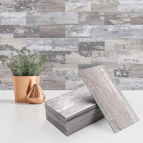 Kitchen With Wood Backsplash: Easy Peel and Stick Tiles for Instant Style
