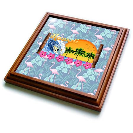 North Shore Hawaiian Kitchen Trivets: Surfing Beach Vibes for Your Home