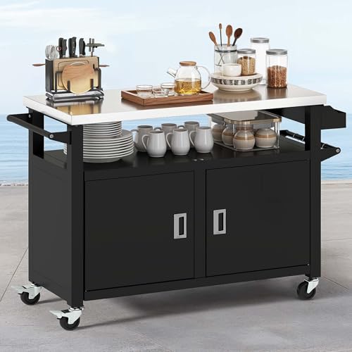 Outdoor Kitchen Metal Frame: Durable Grill Tables and Patio Storage Solutions