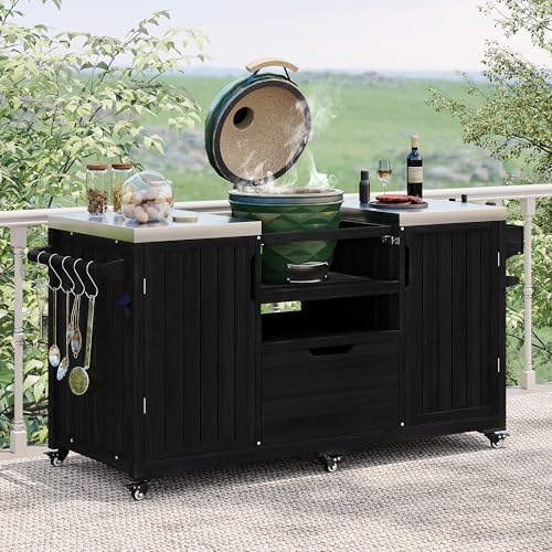 Outdoor Kitchen With Big Green Egg: Ultimate Grill Island for Backyard Fun