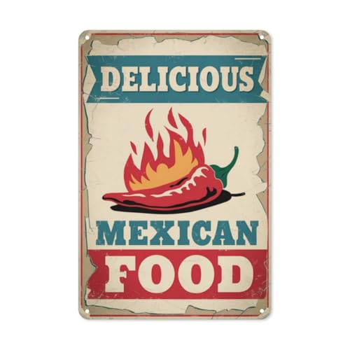 Rio Grande Kitchen & Cantina Fiesta Chili Tin Sign Wall Decor Guide