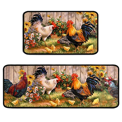 Rooster Rugs for Kitchen: Charming Farmhouse Decor and Non-Slip Mats
