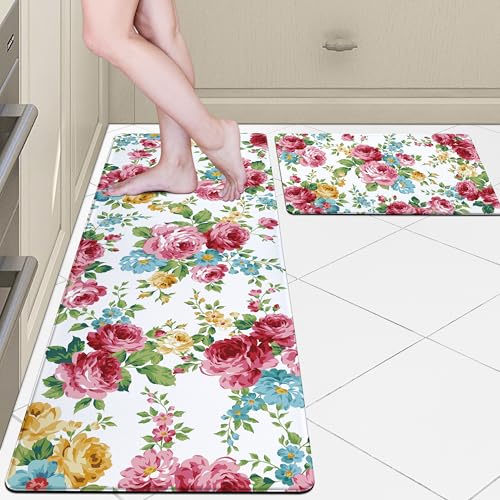 Rose Floral Kitchen Rugs Amazon: Stylish, Cushioned, Non-Slip Mats for Comfort