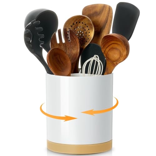 Rotating Kitchen Utensil Holder: Ultimate 360° Organizer for Countertops