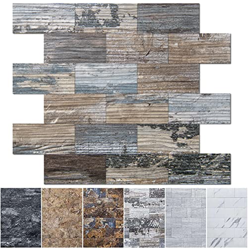 Rustic Backsplash for Kitchen: Easy Peel and Stick Tile Ideas