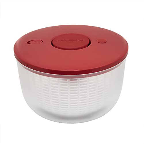 Salad Spinner Kitchen Aid: Effortless Crisp Greens with One-Handed Pump