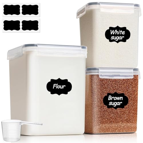 Set of Three Kitchen Canisters for Stylish and Airtight Food Storage