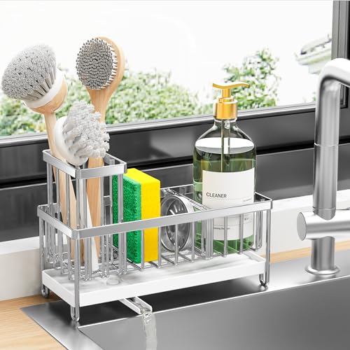 Soap Sponge Holder Kitchen: Organize Your Sink with Rustproof Stainless Steel