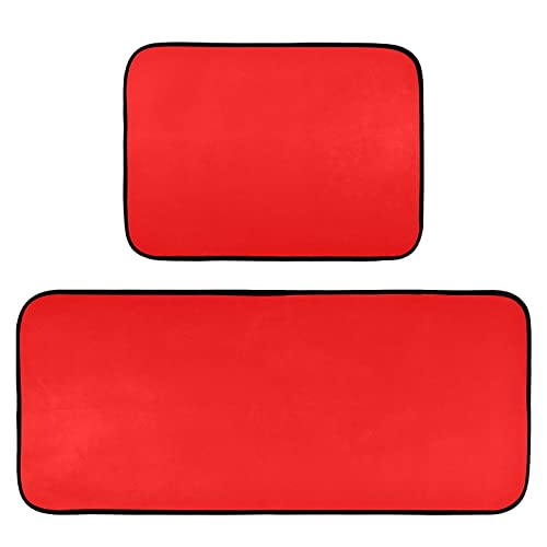 Solid Red Kitchen Rugs under $35