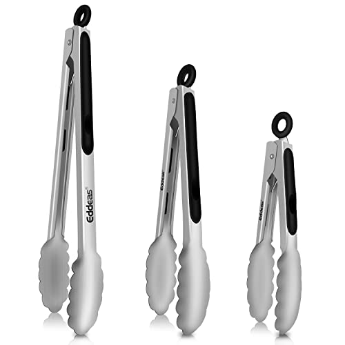 Stainless Steel Kitchen Tongs: Heavy Duty, Heat Resistant, Perfect for BBQ