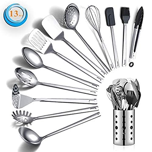 Stainless Steel Kitchen Utensils Set: Durable, Heat-Resistant Cooking Essentials