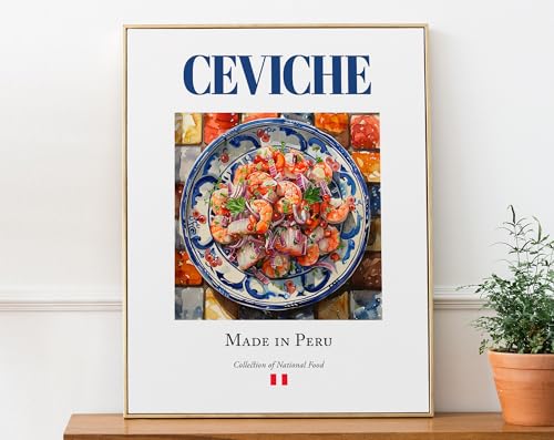 Taita Kitchen Peruvian Restaurant Inspired Ceviche Wall Art for Your Kitchen