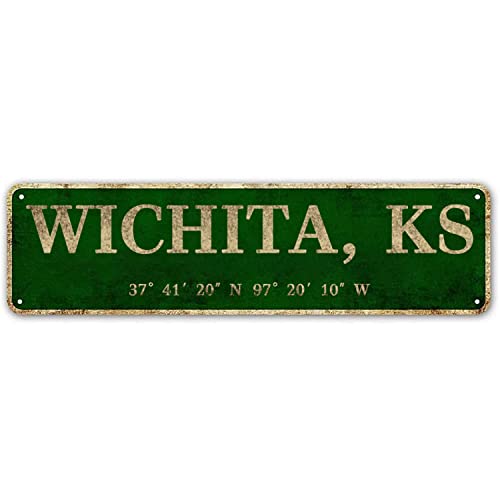 The Kitchen Wichita Ks Vintage Metal Tin Sign for Unique Decor