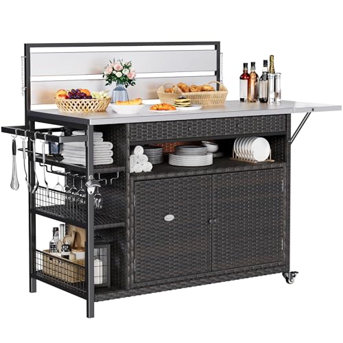 Topside Terrace Kitchen & Bar: Ultimate Outdoor Rolling Cart and Storage Solution