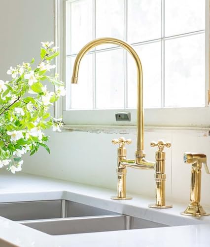 Unlacquered Brass Kitchen Faucet: Timeless Elegance with Modern Functionality