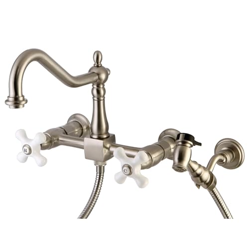 Wall Mount Kitchen Faucet With Sprayer