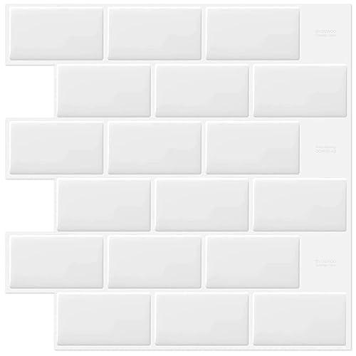 White Brick Backsplash for Kitchen: Easy Peel and Stick Tile Ideas