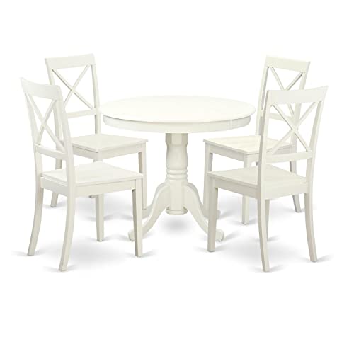 White Kitchen Round Table And Chairs