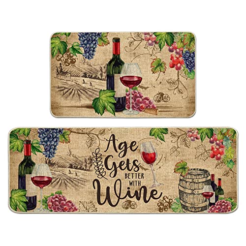 Wine Themed Kitchen Rugs: Stylish Comfort for Your Home Bar Area