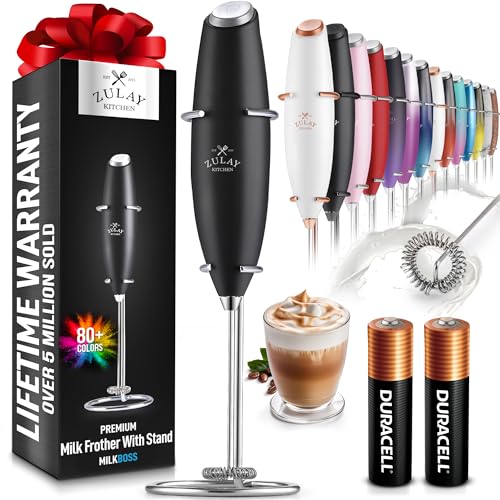 Zulay Kitchen Milk Frother: Ultimate Handheld Foam Maker for Coffee Lovers